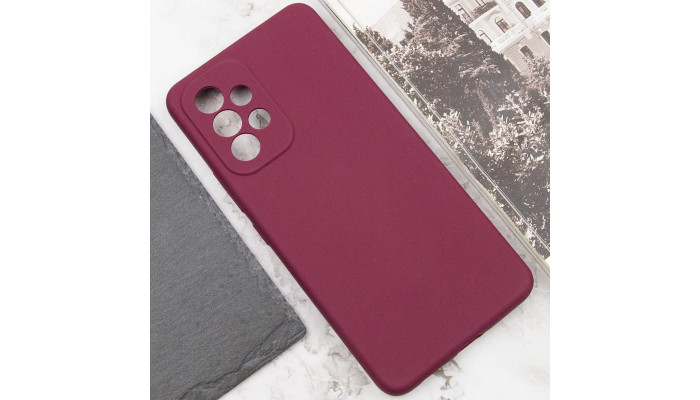 Чехол Silicone Cover Lakshmi Full Camera (AAA) для Samsung Galaxy A33 5G Бордовый / Plum - фото