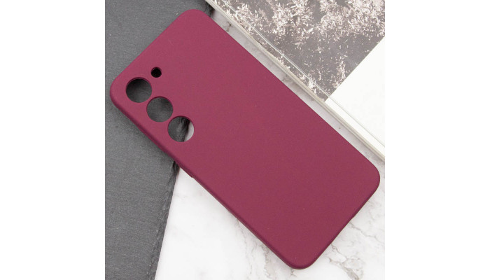 Чохол Silicone Cover Lakshmi Full Camera (AAA) для Samsung Galaxy S23 Бордовий / Plum - фото