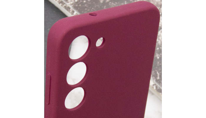 Чохол Silicone Cover Lakshmi Full Camera (AAA) для Samsung Galaxy S23 Бордовий / Plum - фото