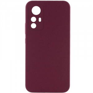 Чохол Silicone Cover Lakshmi Full Camera (AAA) для Xiaomi Redmi Note 12S Бордовий / Plum