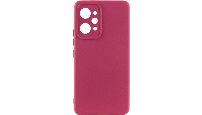 Чехол Silicone Cover Lakshmi Full Camera (AAA) для Xiaomi Redmi 12 Бордовый / Plum - фото