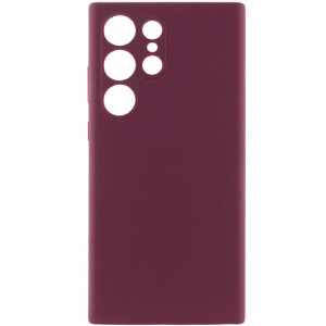 Чехол Silicone Cover Lakshmi Full Camera (AAA) для Samsung Galaxy S24 Ultra Бордовый / Plum