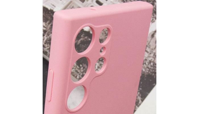 Чехол Silicone Cover Lakshmi Full Camera (AAA) для Samsung Galaxy S24 Ultra Розовый / Light pink - фото