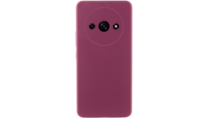 Чехол Silicone Cover Lakshmi Full Camera (AAA) для Xiaomi Redmi A3 Бордовый / Plum - фото