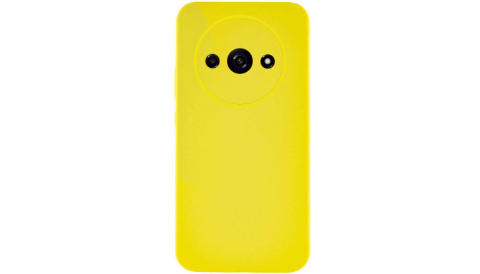 Чохол Silicone Cover Lakshmi Full Camera (AAA) для Xiaomi Redmi A3 Жовтий / Yellow - фото