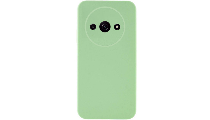 Чохол Silicone Cover Lakshmi Full Camera (AAA) для Xiaomi Redmi A3 М'ятний / Mint - фото