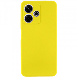 Чехол Silicone Cover Lakshmi Full Camera (AAA) для Xiaomi Redmi 13 4G / Poco M6 4G Желтый / Yellow