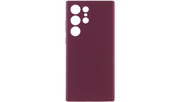 Чехол Silicone Cover Lakshmi Full Camera (AAA) для Samsung Galaxy S25 Ultra Бордовый / Plum - фото