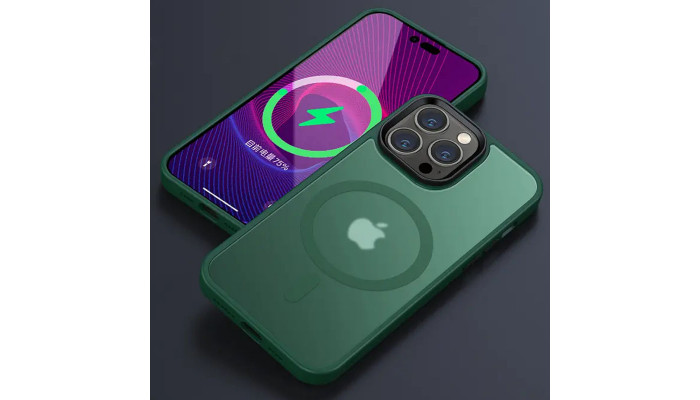 TPU+PC чохол Metal Buttons with MagSafe Colorful для Apple iPhone 12 Pro / 12 (6.1