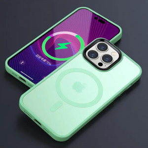 TPU+PC чехол Metal Buttons with MagSafe Colorful для Apple iPhone 12 Pro / 12 (6.1