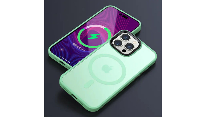 TPU+PC чохол Metal Buttons with MagSafe Colorful для Apple iPhone 12 Pro / 12 (6.1