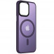 TPU+PC чехол Metal Buttons with MagSafe Colorful для Apple iPhone 14 (6.1") Темно-фиолетовый