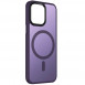 TPU+PC чохол Metal Buttons with MagSafe Colorful для Apple iPhone 15 (6.1") Темно-фіолетовий