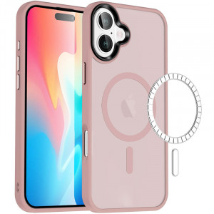 TPU+PC чехол Metal Buttons with MagSafe Colorful для Apple iPhone 16 (6.1