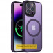 TPU+PC чехол Metal Buttons with MagSafe Colorful для Apple iPhone 16 Pro (6.3") Темно-фиолетовый