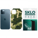 Захисна плівка SKLO Back (на задню панель+грани без углов) Camo для Apple iPhone X (5.8") Зелений / Army Green