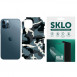 Защитная пленка SKLO Back (на заднюю панель+грани без углов) Camo для Apple iPhone SE (2020) Голубой / Army Blue