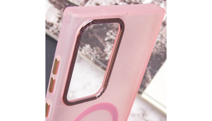Чехол TPU Lyon frosted with MagSafe для Samsung Galaxy S22 Ultra Pink - фото