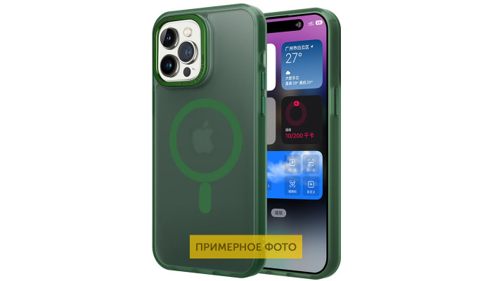 Чохол TPU Lyon frosted with MagSafe для Samsung Galaxy S23 Green - фото