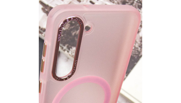 Чехол TPU Lyon frosted with MagSafe для Samsung Galaxy S23 Pink - фото