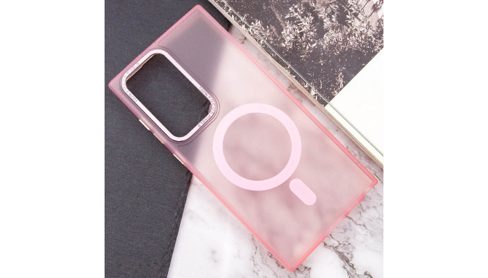 Чехол TPU Lyon frosted with MagSafe для Samsung Galaxy S23 Ultra Pink - фото