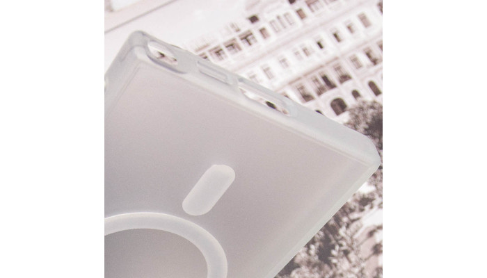 Чехол TPU Lyon frosted with MagSafe для Samsung Galaxy S23 Ultra White - фото