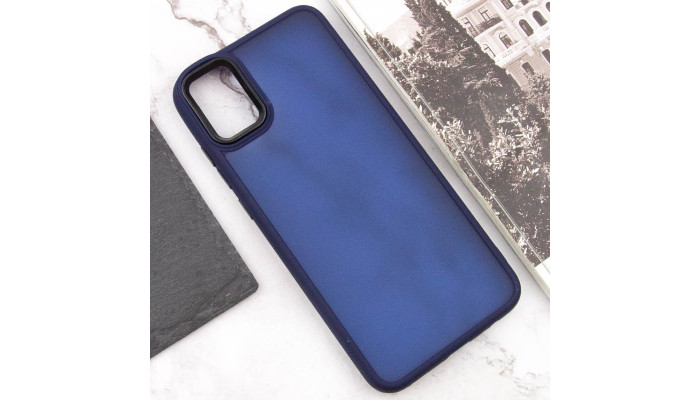 Чехол TPU+PC Lyon Frosted для Samsung Galaxy A51 Navy Blue - фото