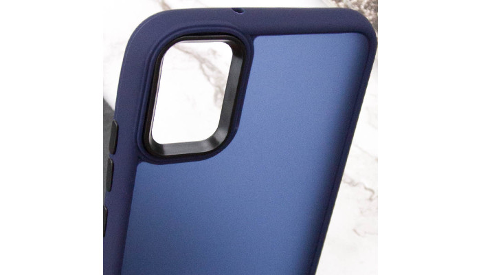 Чехол TPU+PC Lyon Frosted для Samsung Galaxy A51 Navy Blue - фото