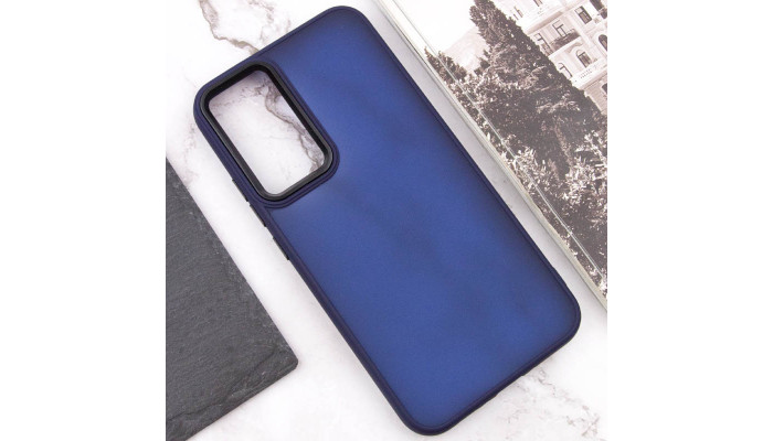 Чохол TPU+PC Lyon Frosted для Samsung Galaxy A32 4G Navy Blue - фото