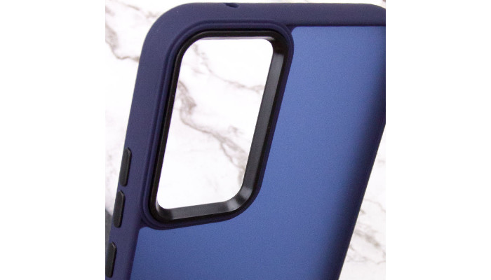 Чохол TPU+PC Lyon Frosted для Samsung Galaxy A32 4G Navy Blue - фото