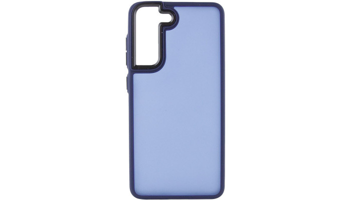 Чехол TPU+PC Lyon Frosted для Samsung Galaxy S21 FE Navy Blue - фото