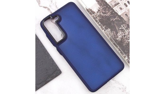 Чехол TPU+PC Lyon Frosted для Samsung Galaxy S21 FE Navy Blue - фото