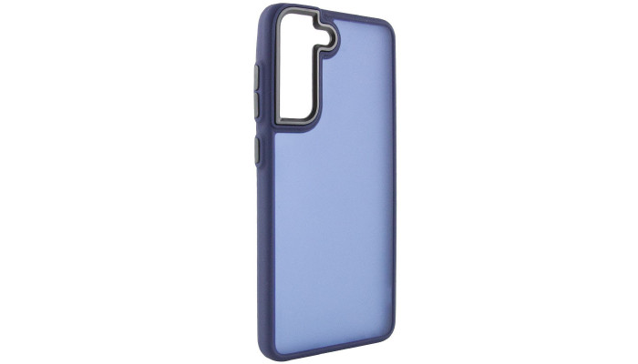 Чохол TPU+PC Lyon Frosted для Samsung Galaxy S22 Navy Blue - фото