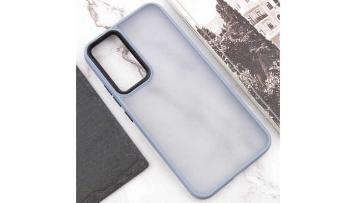 Чехол TPU+PC Lyon Frosted для Samsung Galaxy S24 Ultra Sierra Blue - фото