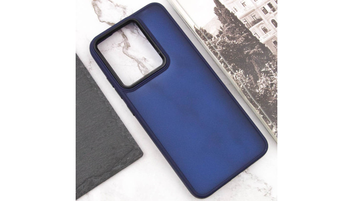 Чехол TPU+PC Lyon Frosted для Xiaomi Redmi 13C / Poco C65 Navy Blue - фото