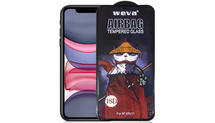 Захисне 2.5D скло Weva AirBag (тех.пак) для Apple iPhone 11 / XR (6.1