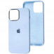 Чехол Silicone Case Metal Buttons (AA) для Apple iPhone 12 Pro / 12 (6.1") Голубой / Cloud Blue