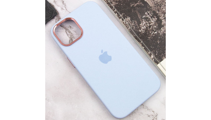 Чехол Silicone Case Metal Buttons (AA) для Apple iPhone 12 Pro Max (6.7