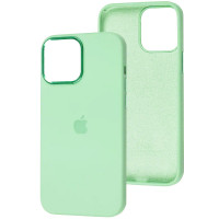 Чехол Silicone Case Metal Buttons (AA) для Apple iPhone 12 Pro Max (6.7