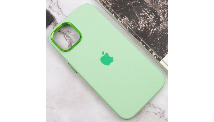 Чехол Silicone Case Metal Buttons (AA) для Apple iPhone 12 Pro Max (6.7