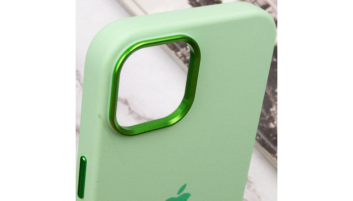 Чехол Silicone Case Metal Buttons (AA) для Apple iPhone 12 Pro Max (6.7