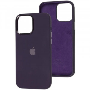 Чехол Silicone Case Metal Buttons (AA) для Apple iPhone 12 Pro Max (6.7