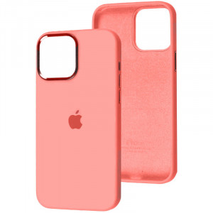 Чехол Silicone Case Metal Buttons (AA) для Apple iPhone 13 Pro Max (6.7