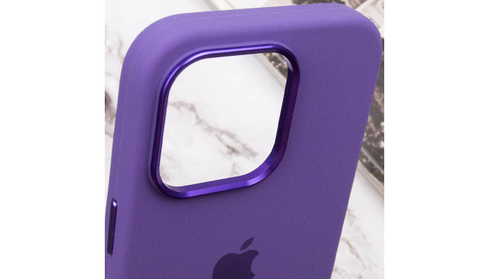 Чехол Silicone Case Metal Buttons (AA) для Apple iPhone 13 Pro (6.1