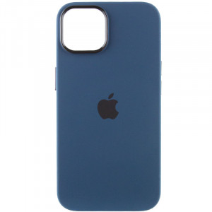 Чехол Silicone Case Metal Buttons (AA) для Apple iPhone 13 (6.1