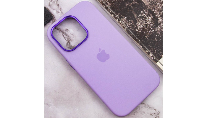 Чехол Silicone Case Metal Buttons (AA) для Apple iPhone 14 Pro (6.1