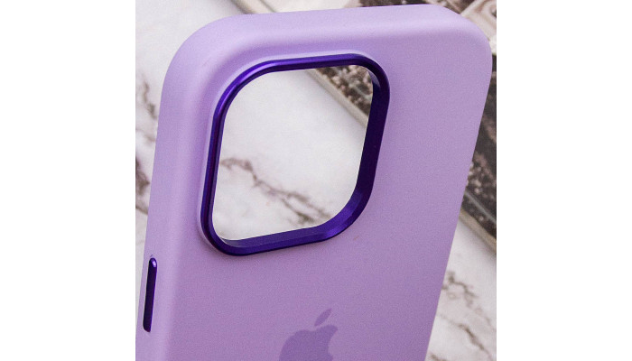 Чехол Silicone Case Metal Buttons (AA) для Apple iPhone 14 Pro (6.1