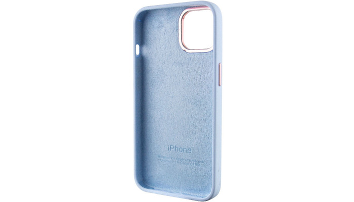 Чохол Silicone Case Metal Buttons (AA) для Apple iPhone 14 (6.1