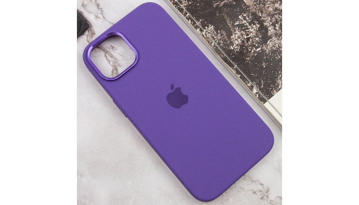 Чохол Silicone Case Metal Buttons (AA) для Apple iPhone 14 (6.1