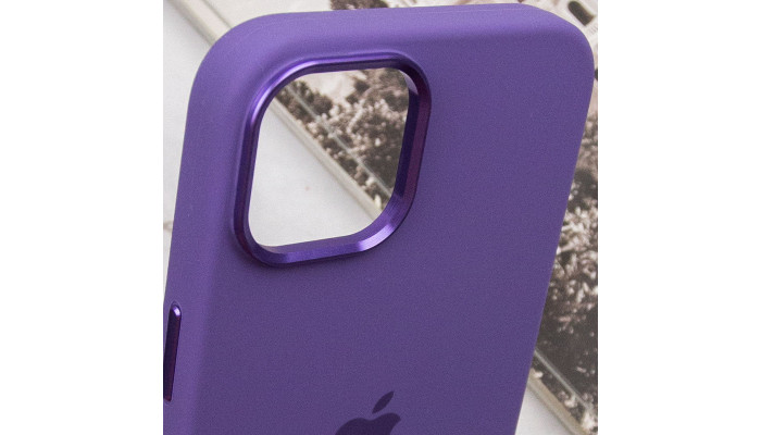 Чохол Silicone Case Metal Buttons (AA) для Apple iPhone 14 (6.1